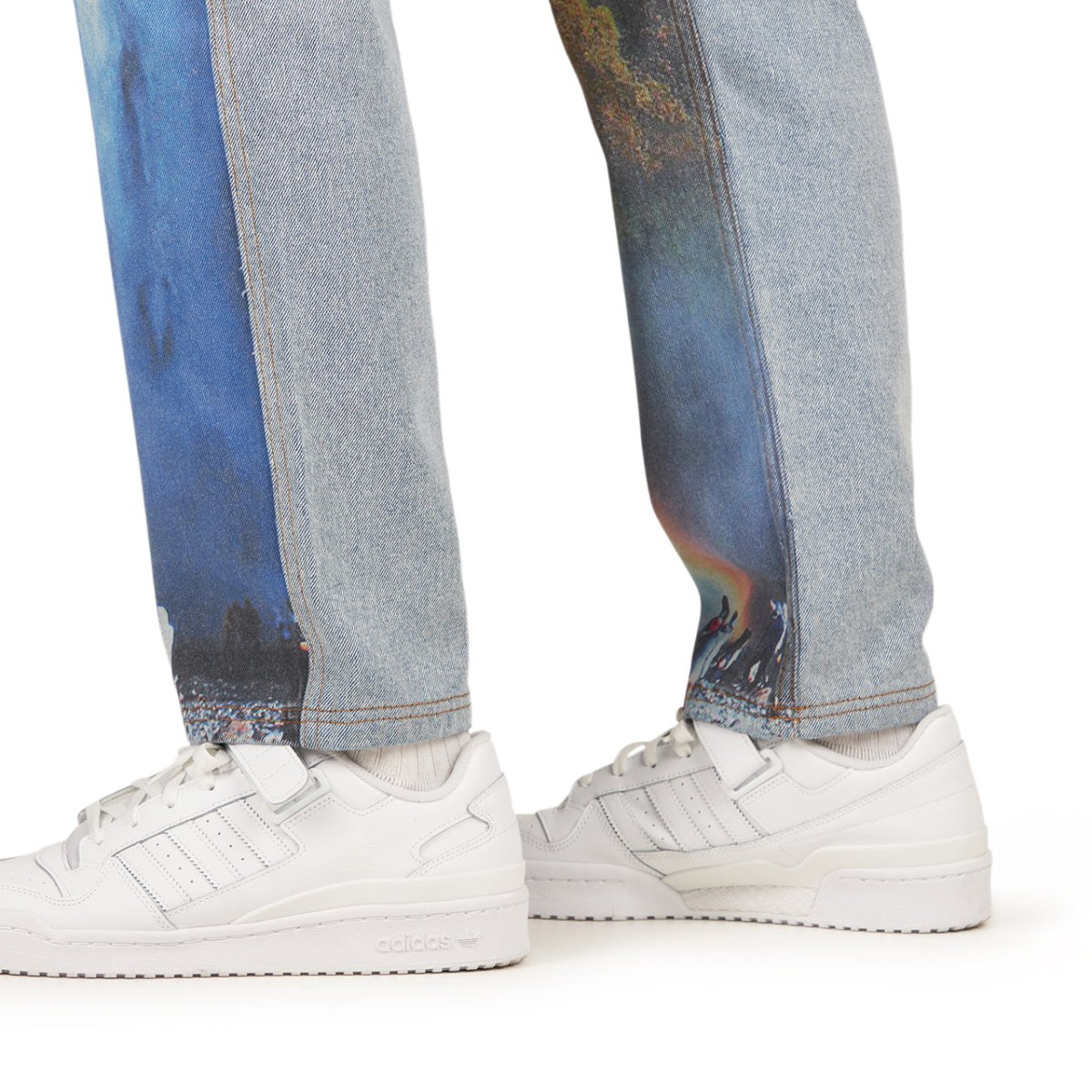 Pleasures Prelude Printed Denim Pant (Blau) - Allike Store