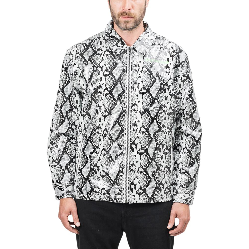 Black and shop white snakeskin jacket