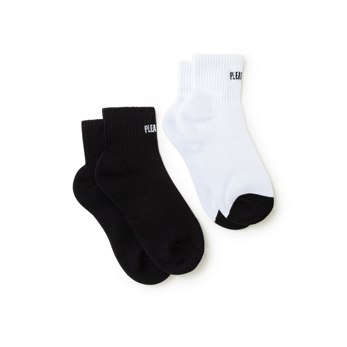 Pleasures Socks 2 Pack (Schwarz/Weiß) - Allike Store