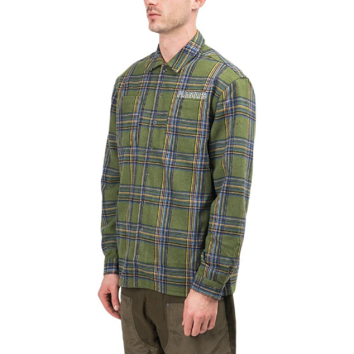 Pleasures Widow Heavyweight Flannel Shirt (Grün) - Allike Store
