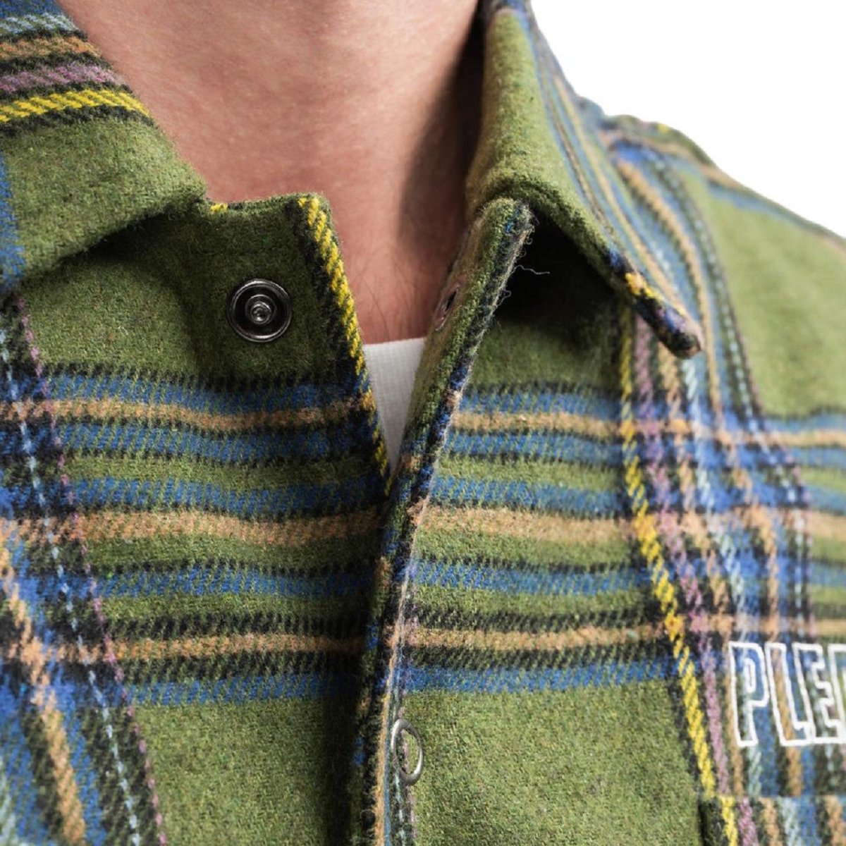 Pleasures Widow Heavyweight Flannel Shirt (Grün) - Allike Store
