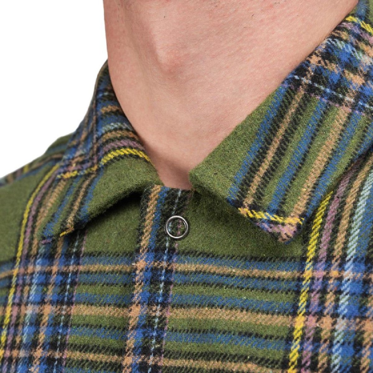Pleasures Widow Heavyweight Flannel Shirt (Grün) - Allike Store