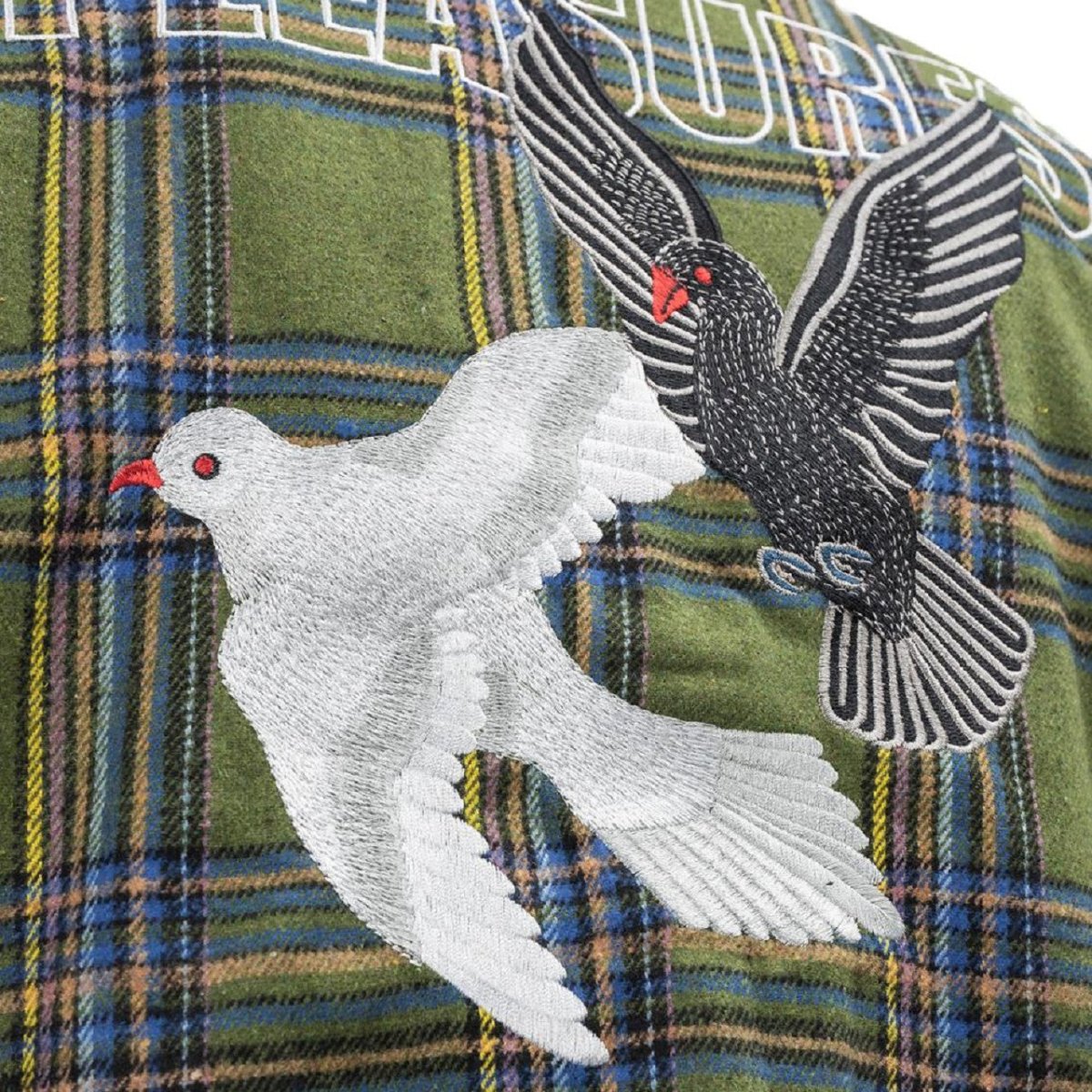 Pleasures Widow Heavyweight Flannel Shirt (Grün) - Allike Store