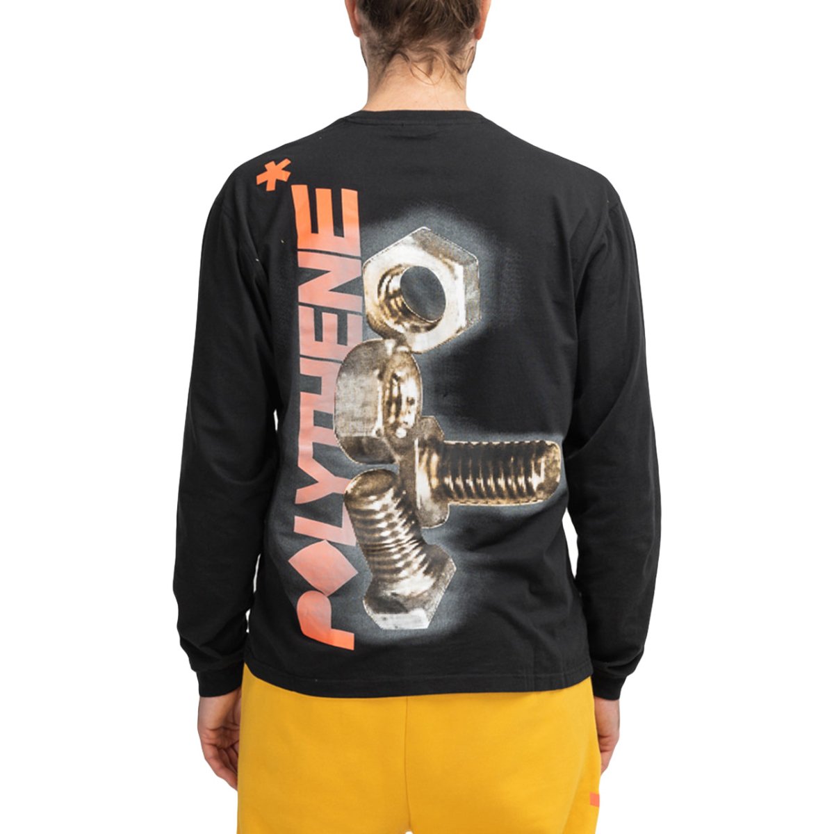 Polythene* Optics Bolt Print Longsleeve (Schwarz / Orange) - Allike Store