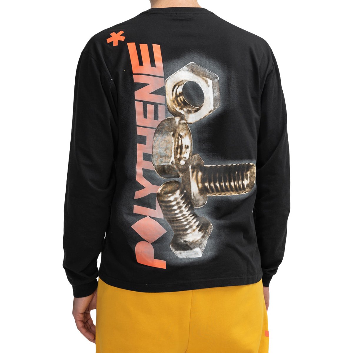 Polythene* Optics Bolt Print Longsleeve (Schwarz / Orange) - Allike Store