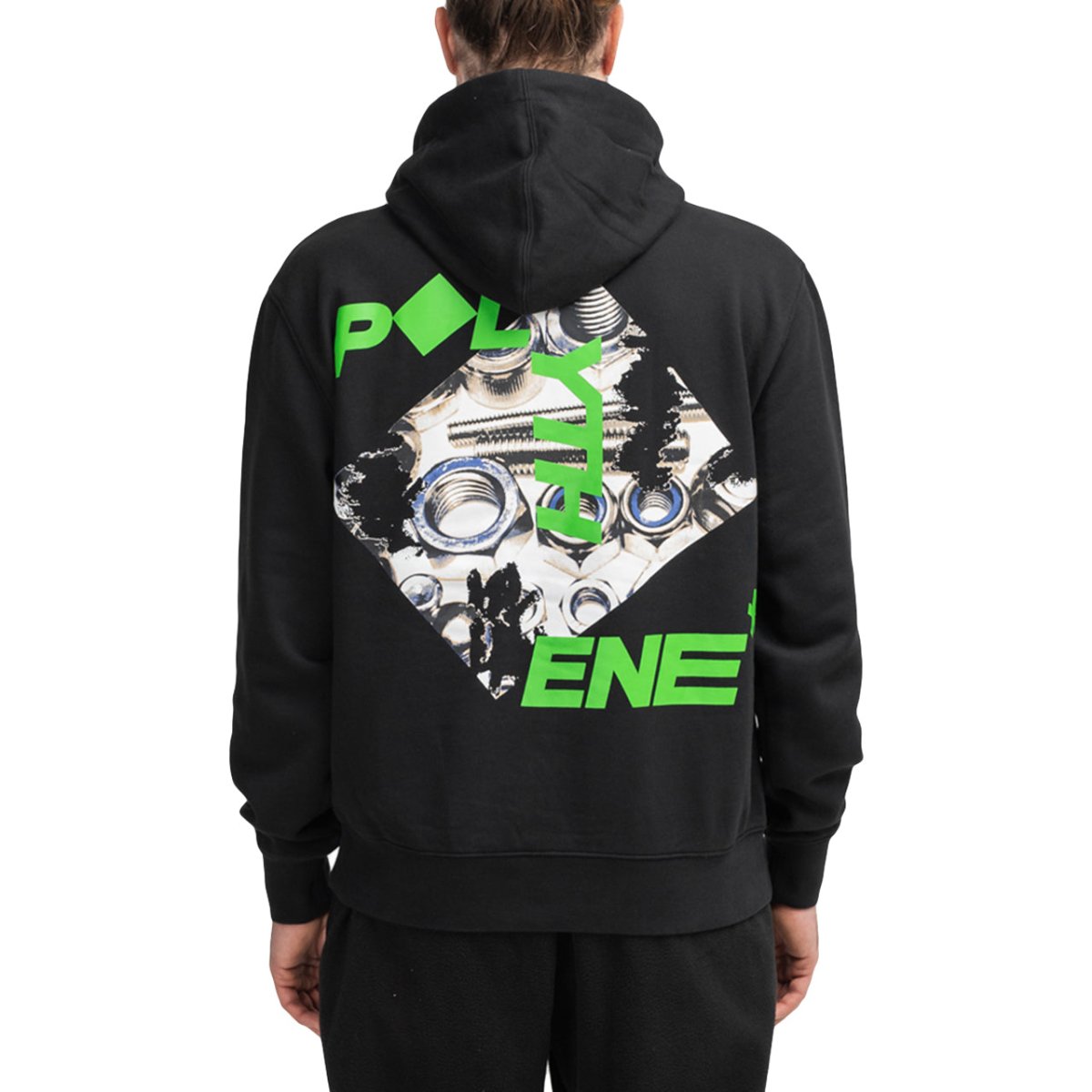 Polythene* Optics Logo Hoodie (Schwarz / Grün) - Allike Store