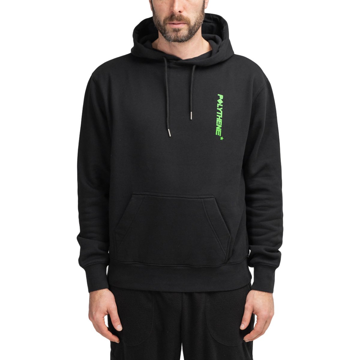 Polythene* Optics Logo Hoodie (Schwarz / Grün) - Allike Store