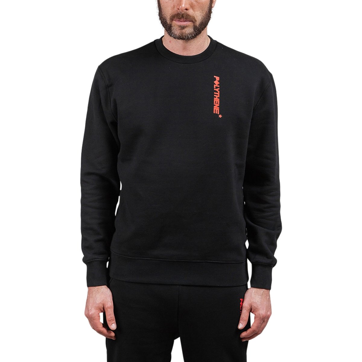 Polythene* Optics Metal Rod Crewneck Sweater (Schwarz) - Allike Store