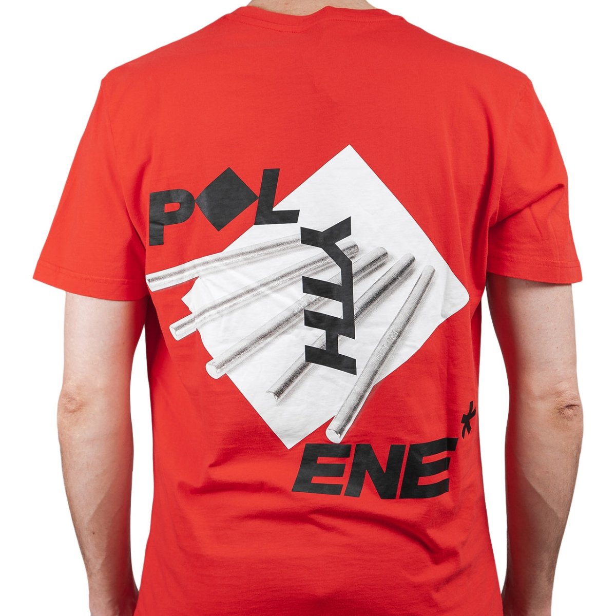 Polythene* Optics Metal Rod Short Sleeve T-Shirt (Rot) - Allike Store