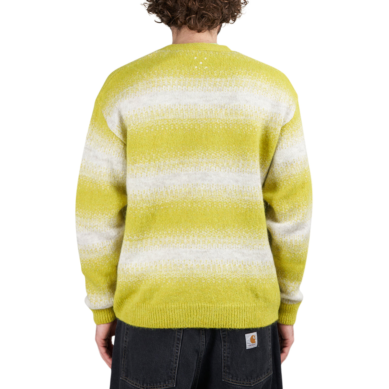 Pop Trading Company Knitted Cardigan (Grün / Beige) - Allike Store