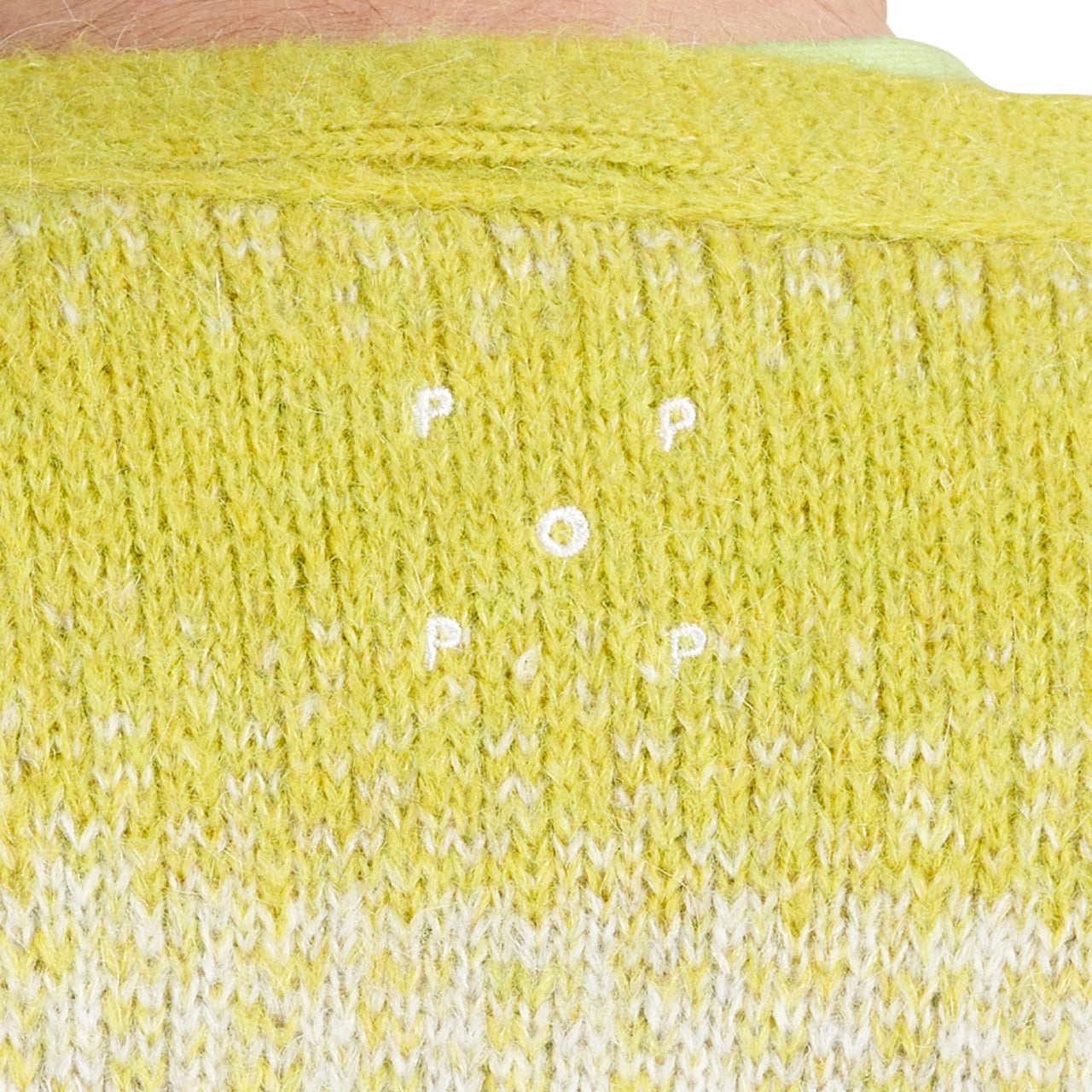 Pop Trading Company Knitted Cardigan (Grün / Beige) - Allike Store