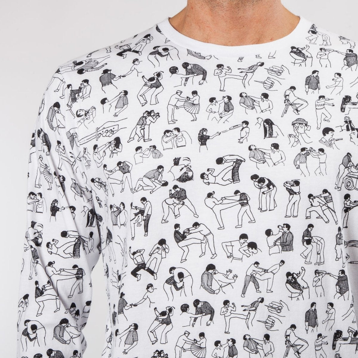 Raised by Wolves Riot Long Sleeve T-Shirt (Weiß) - Allike Store
