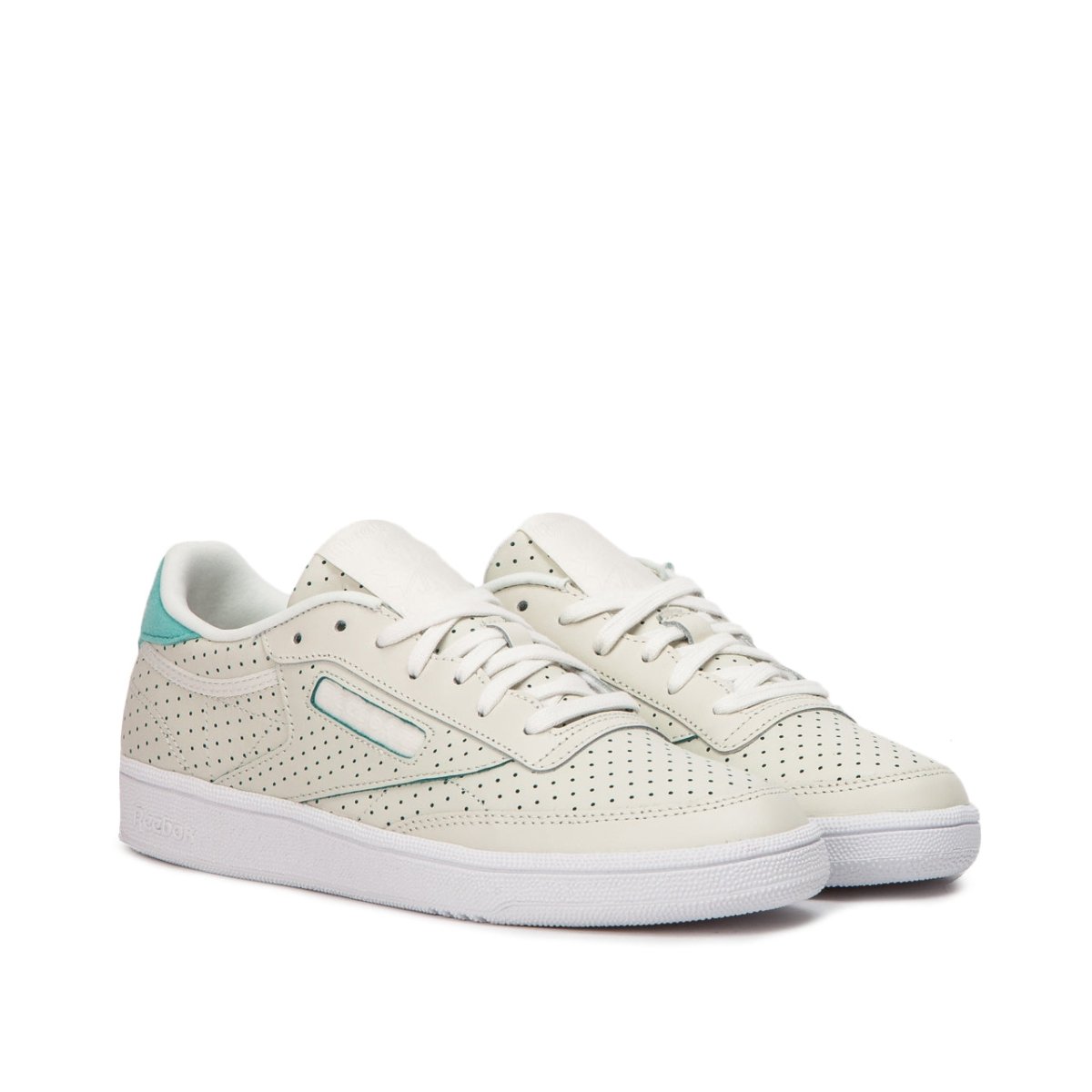 Reebok Club C 85 Popped Perf W (Weiß / Türkis) - Allike Store