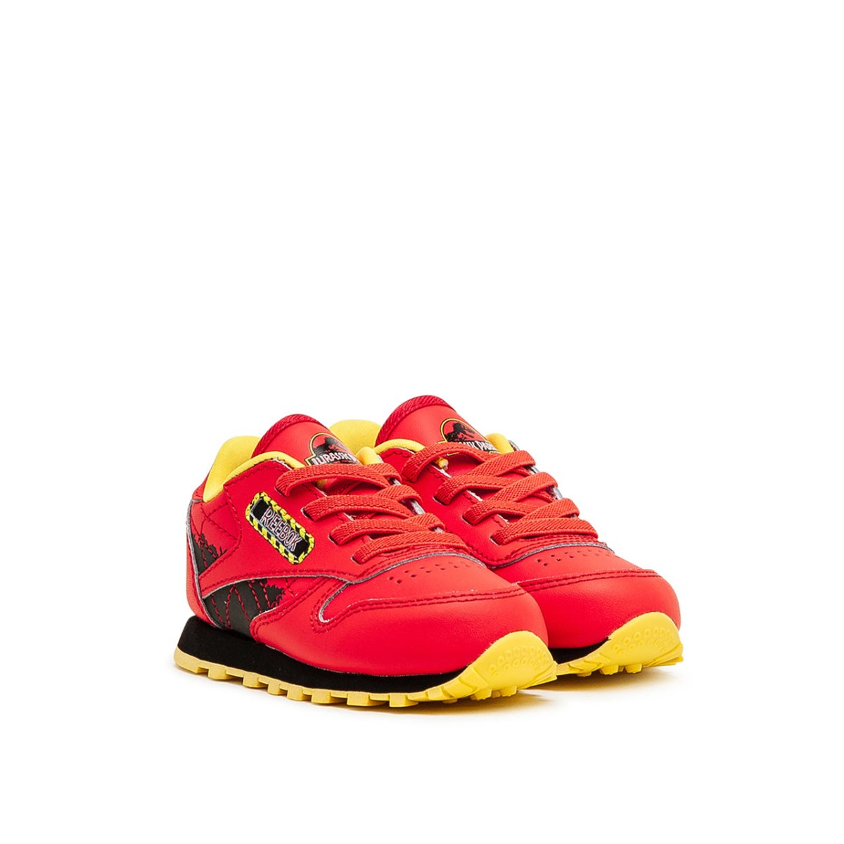 Reebok Infants x Jurassic Park CL Leather (Rot / Gelb) - Allike Store