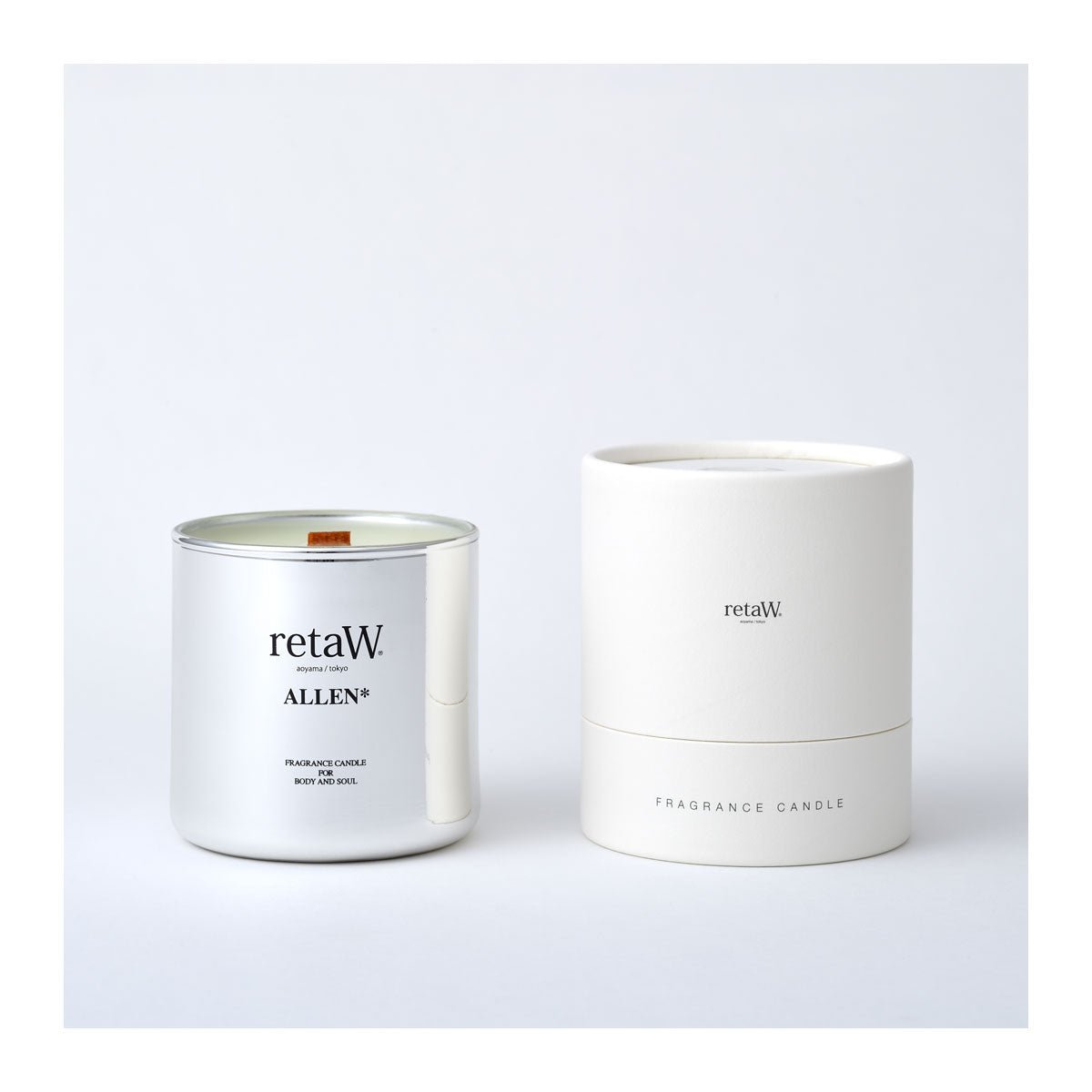 retaW Fragrance Candle 'Allen' (Metallic Silver) - Allike Store