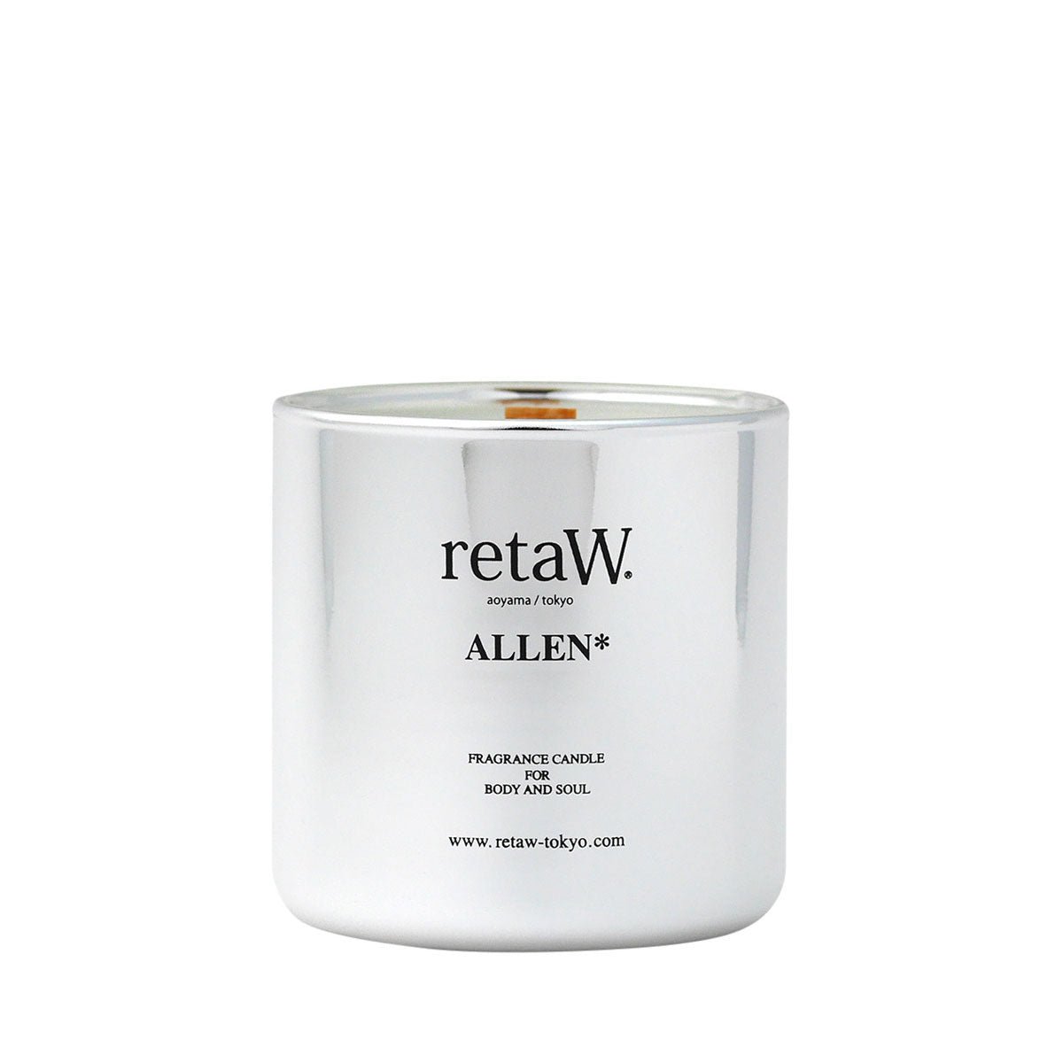 retaW Fragrance Candle 'Allen' (Metallic Silver) - Allike Store