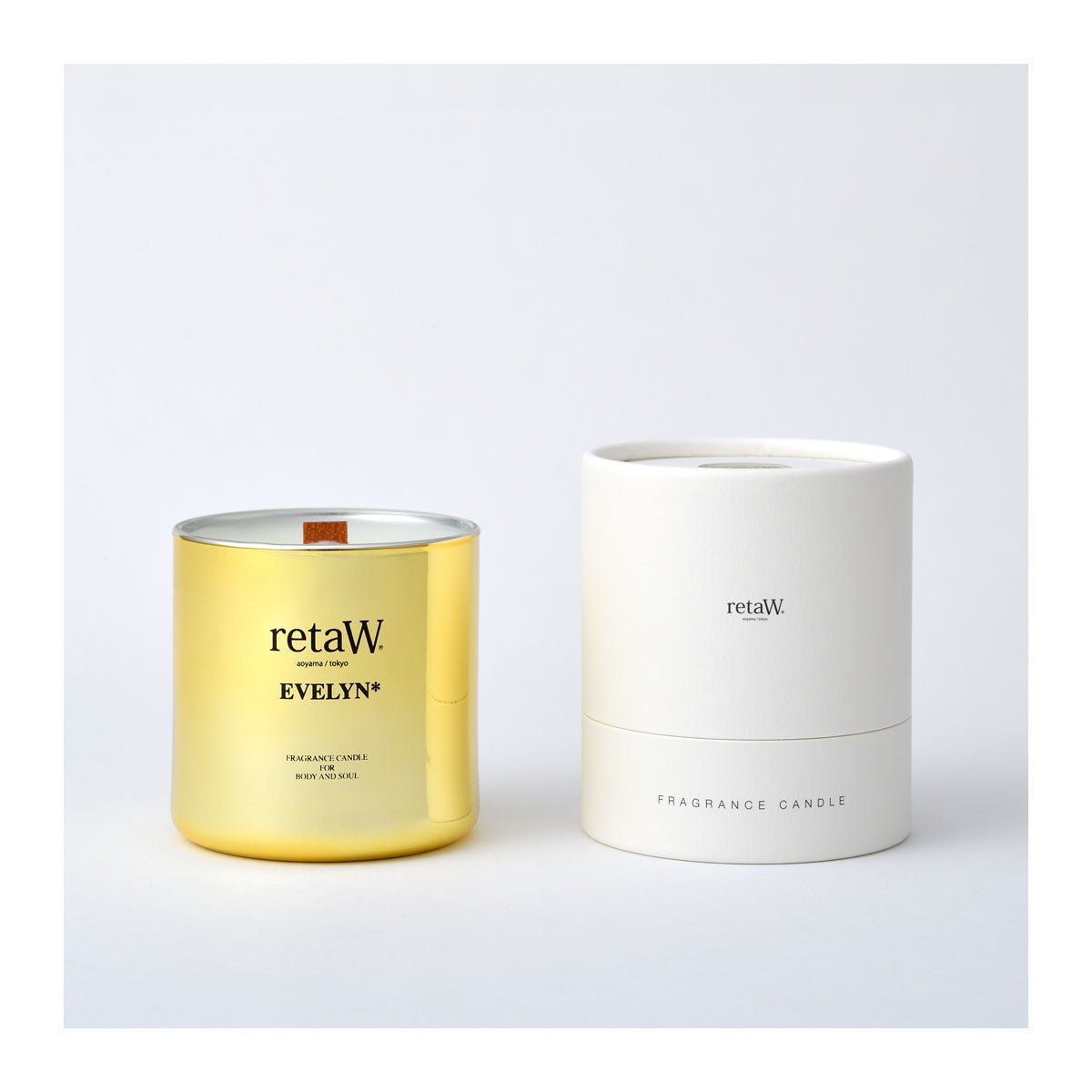 retaW Fragrance Candle 'Evelyn' (Metallic Gold) - Allike Store