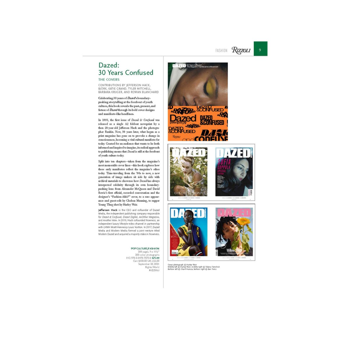 Rizzoli Dazed: 30 Years Confused: The Covers - Allike Store