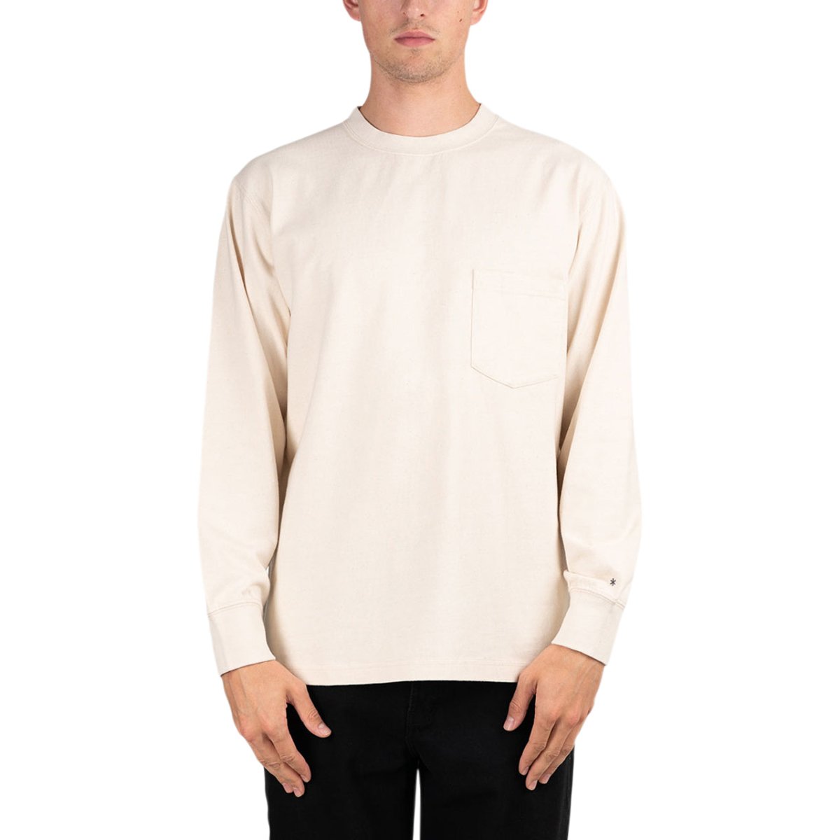Snow Peak Recycled Cotton Long Sleeve T-Shirt (Beige) - Allike Store
