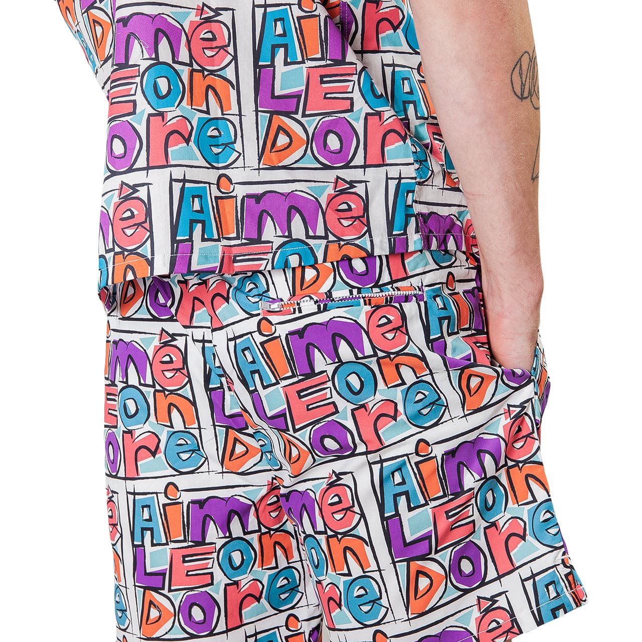 Aimé Leon Dore Crayon Print Swim Shorts (Multi) - Allike Store