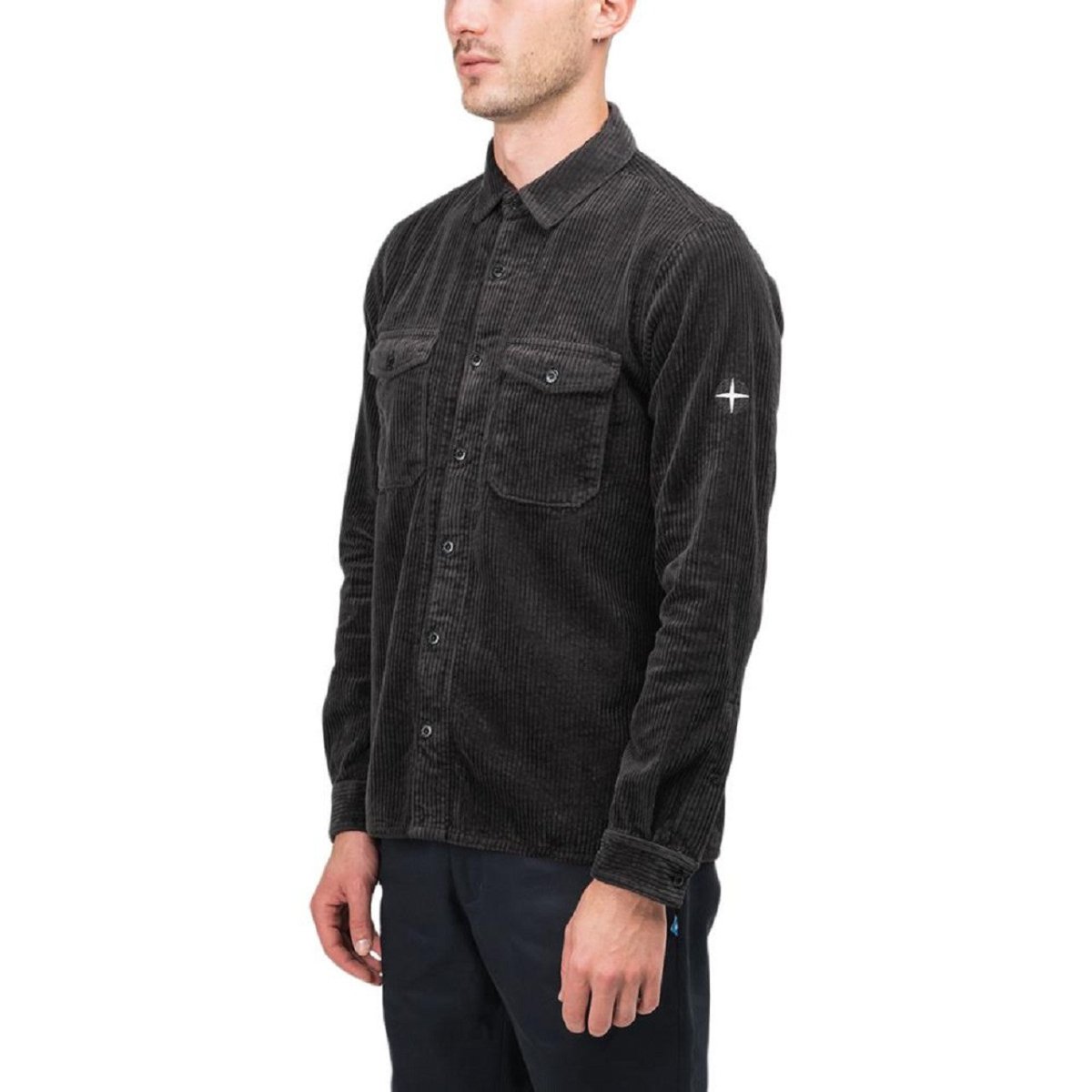 Stone Island Corduroy 2 Pocket Overshirt (Dunkelgrau) - Allike Store