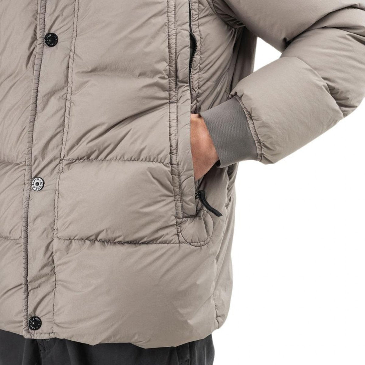 Stone Island Garment Dyed Crinkle Reps Down Jacket (Khaki) - Allike Store