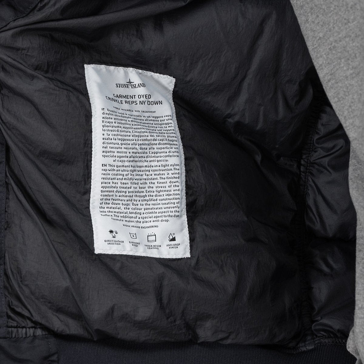 Stone Island Garment Dyed Nylon Down Jacket (Navy) - Allike Store