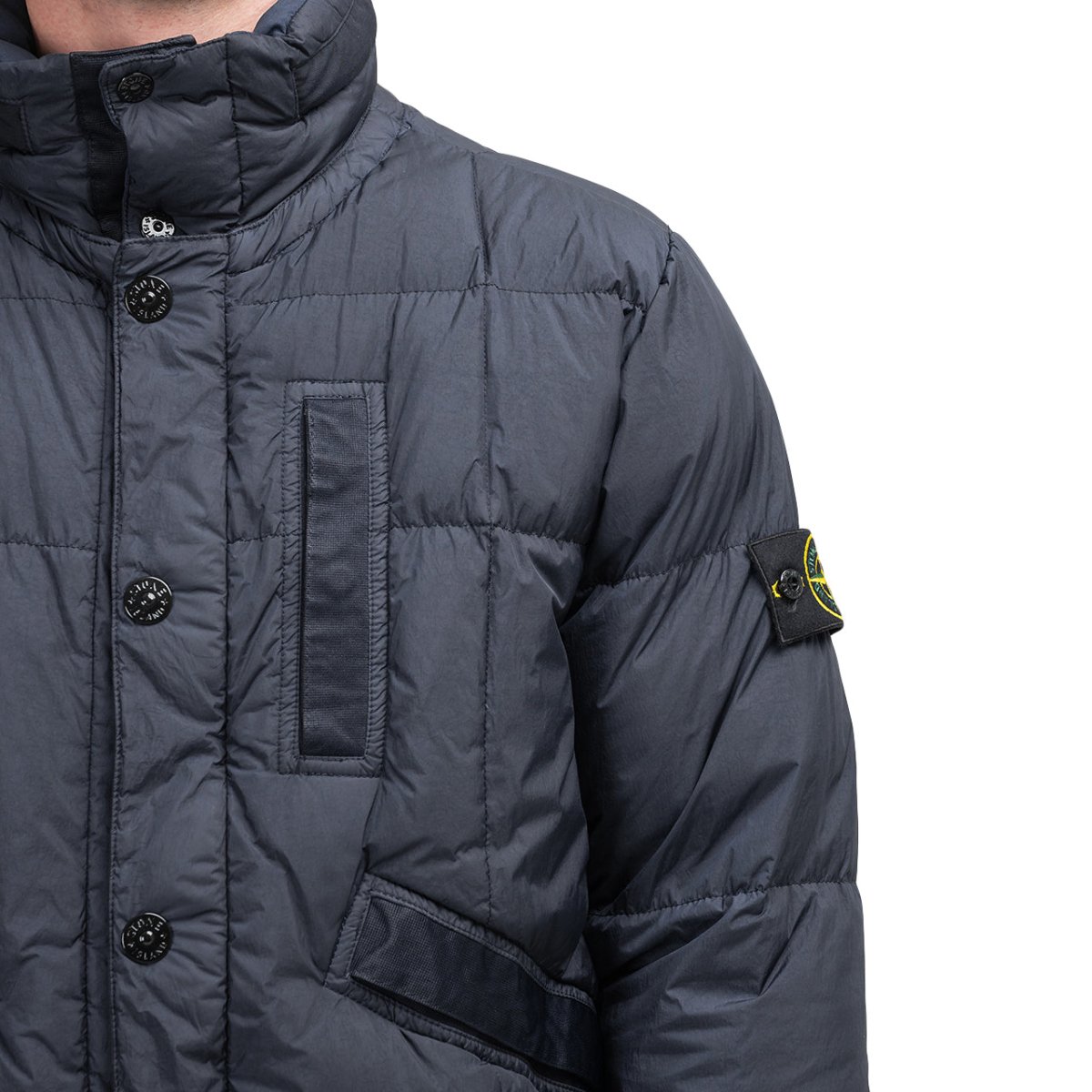 Stone Island Garment Dyed Nylon Down Jacket (Navy) - Allike Store