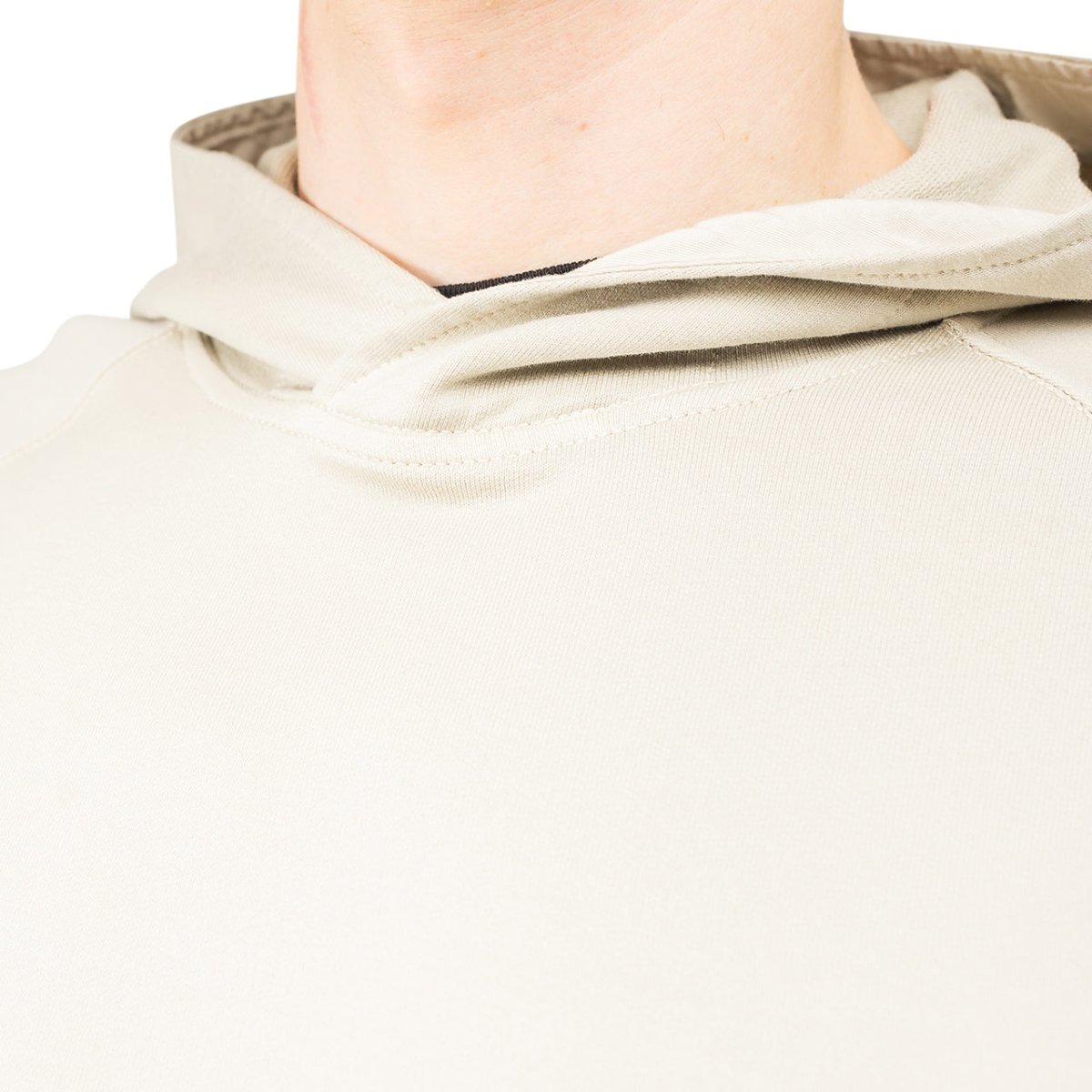 Stone Island Ghost Piece Cotton Stretch Fleece Hoodie (Beige) - Allike Store