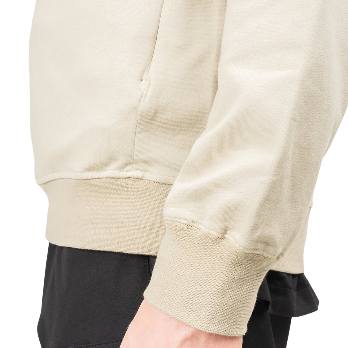 Stone Island Ghost Piece Cotton Stretch Fleece Hoodie (Beige) - Allike Store