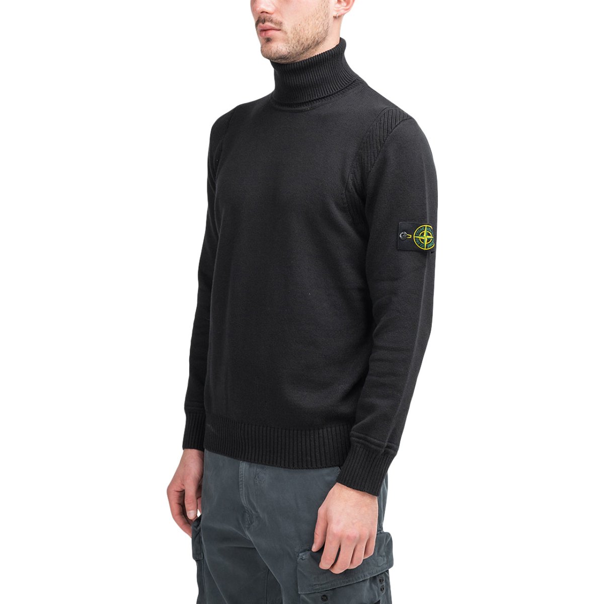Stone Island Knitted Turtleneck (Schwarz) - Allike Store