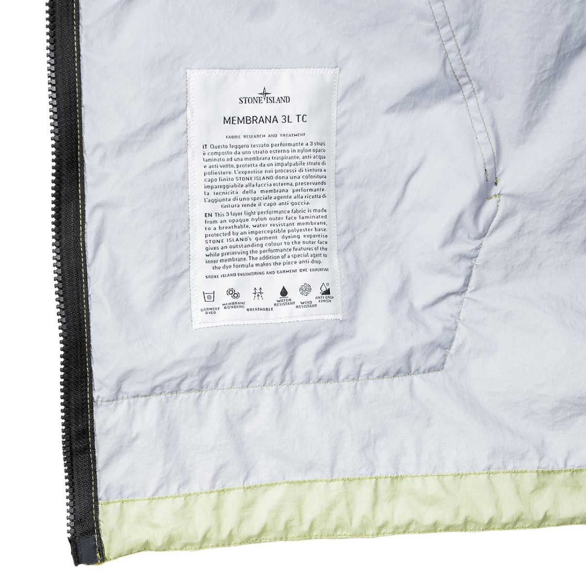 Stone Island Membrana 3L TC Jacket (Hellgrün) - Allike Store