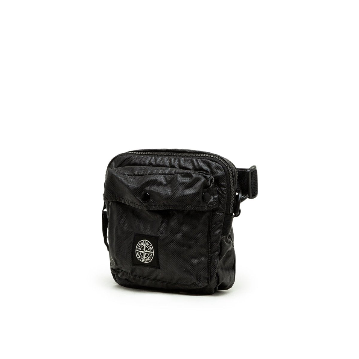 Stone Island Mussola Gommata Canvas Print Bumbag (Schwarz)  - Allike Store