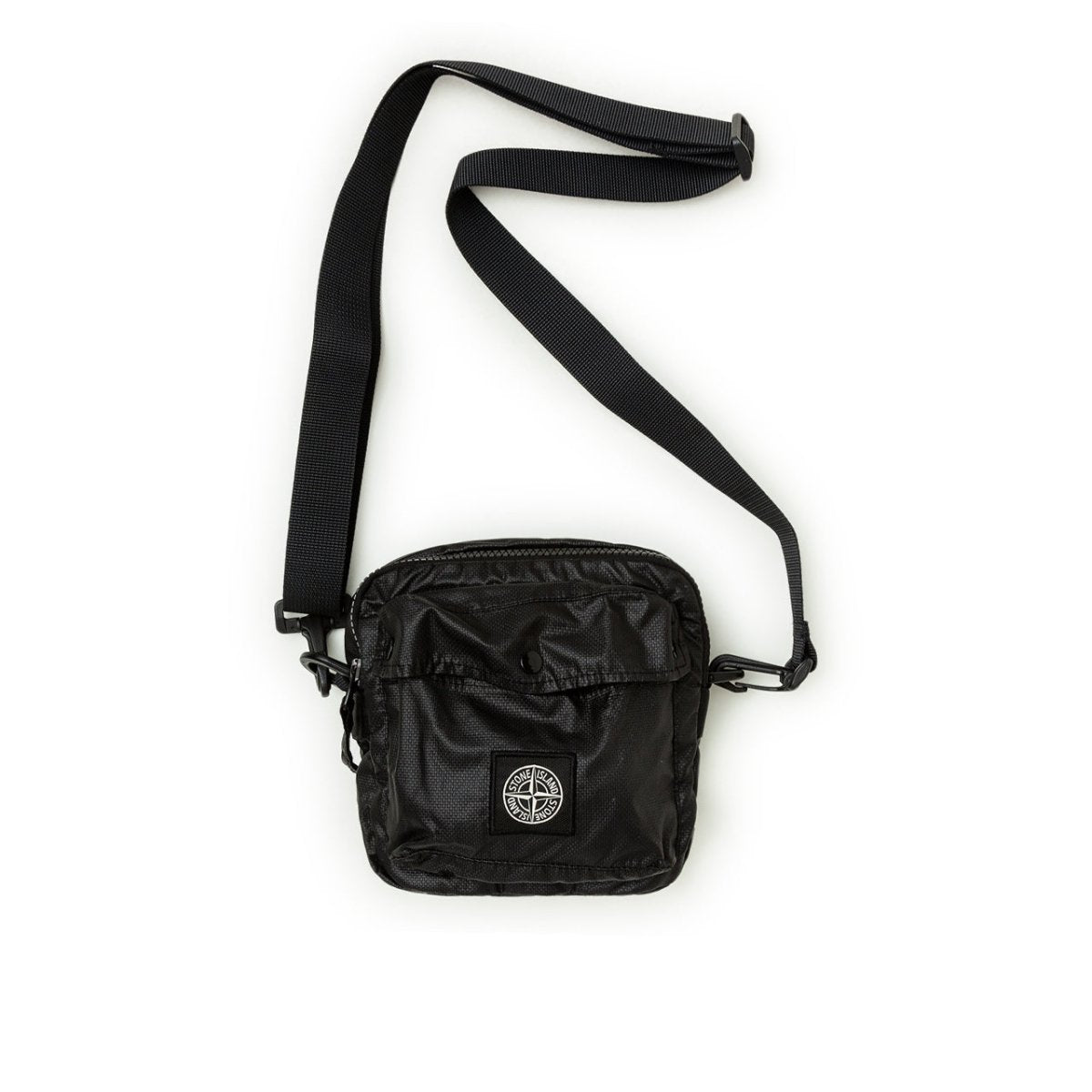 Stone Island Mussola Gommata Canvas Print Bumbag (Schwarz) - Allike Store