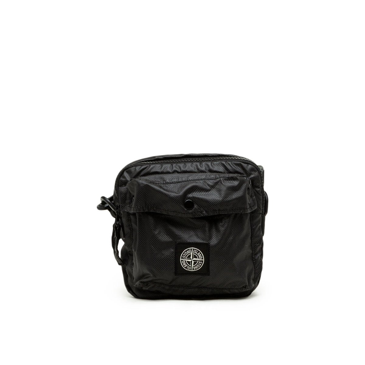 Stone Island Mussola Gommata Canvas Print Bumbag (Schwarz)  - Allike Store