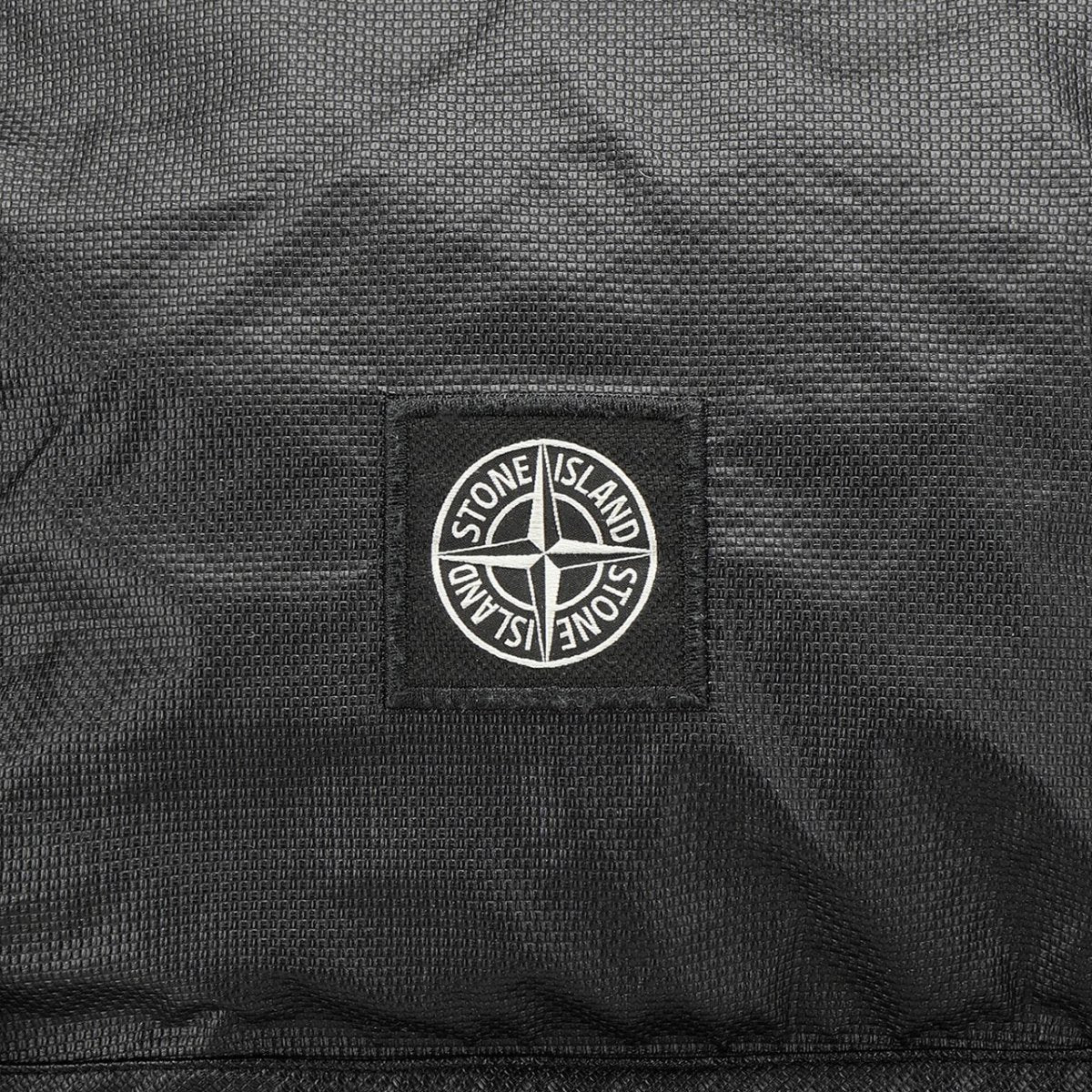Stone Island Mussola Gommate Canvas Print Backpack (Schwarz) - Allike Store