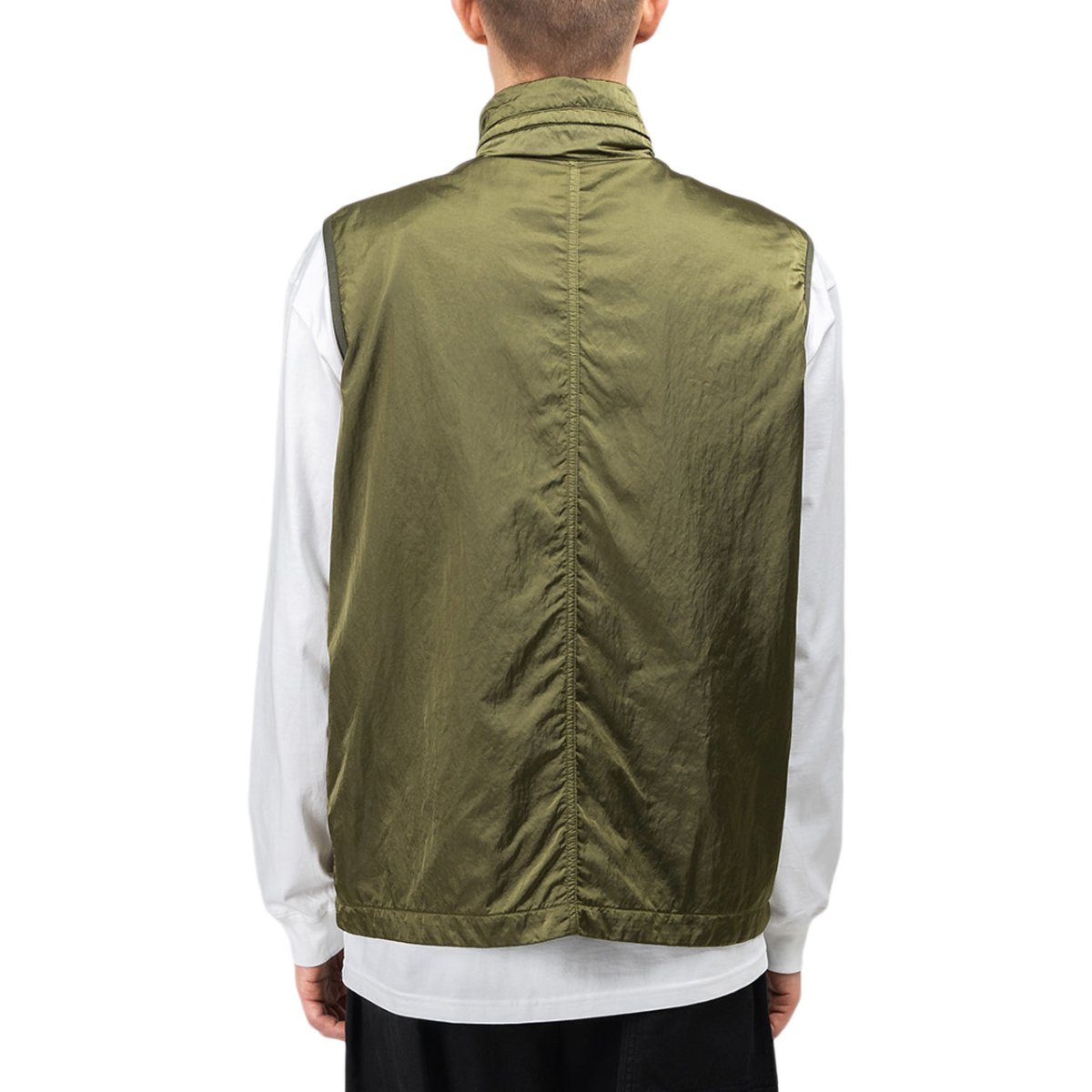Stone Island Nylon Raso-TC Vest (Olive) - Allike Store