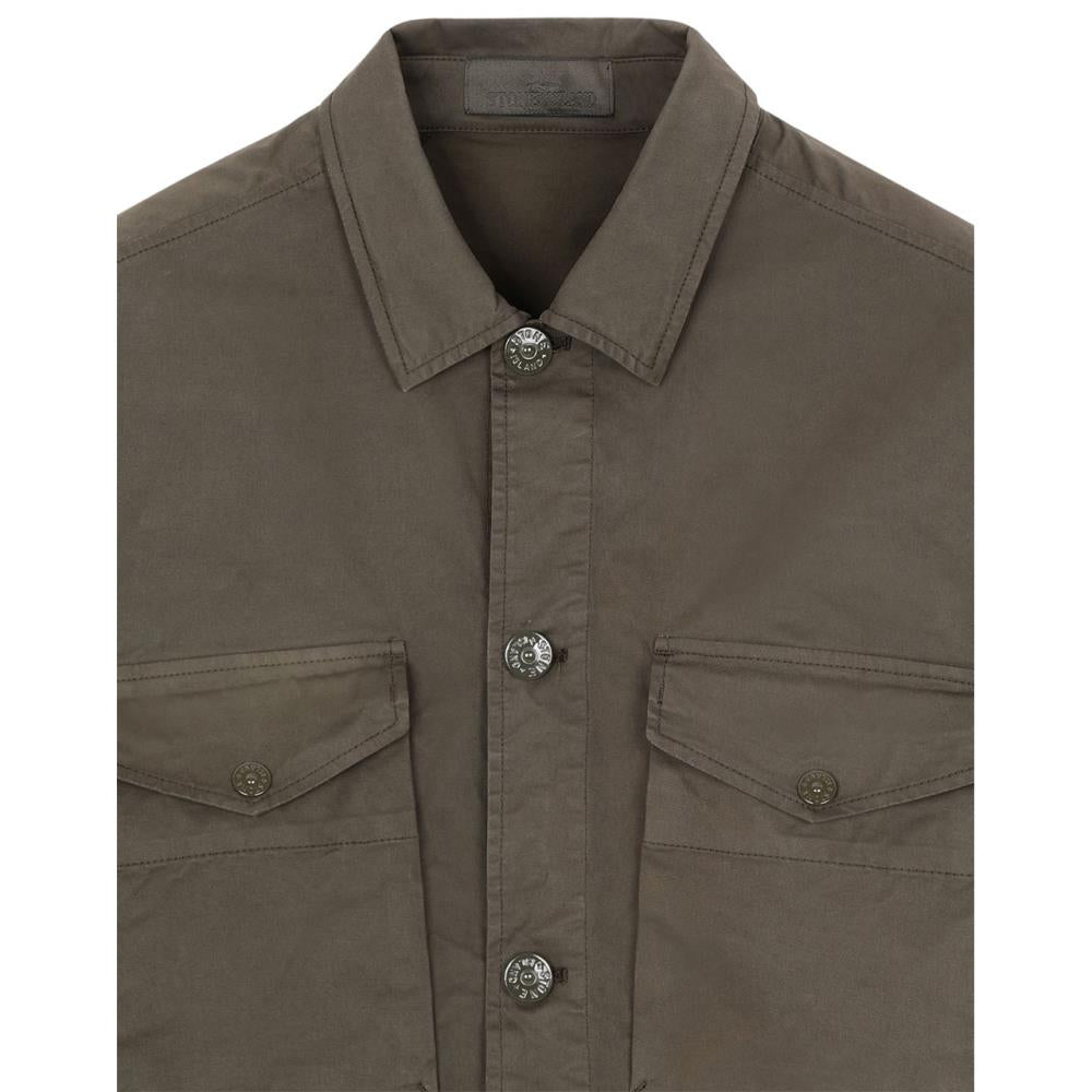Stone Island Overshirt 'Ghost Piece' (Olive) - Allike Store