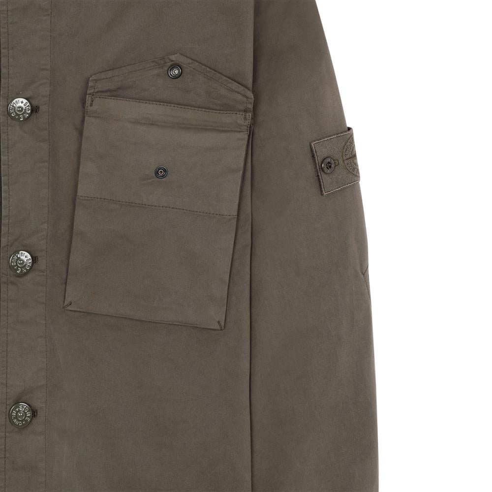 Stone Island Overshirt 'Ghost Piece' (Olive) - Allike Store