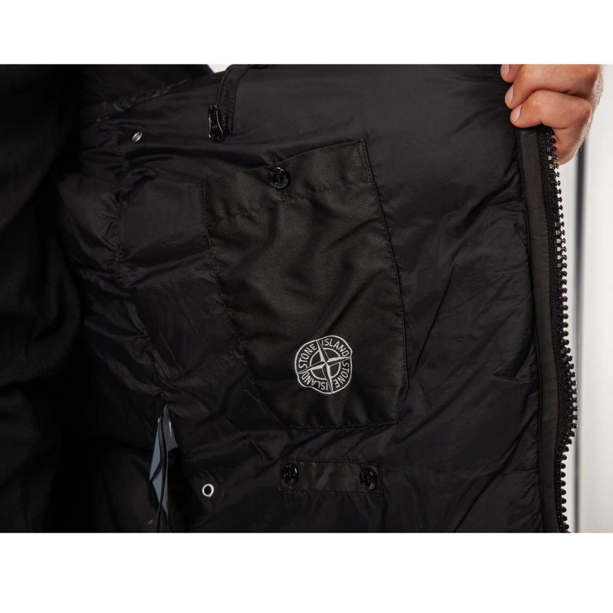 Stone Island Quilted Jacket (Schwarz) - Allike Store