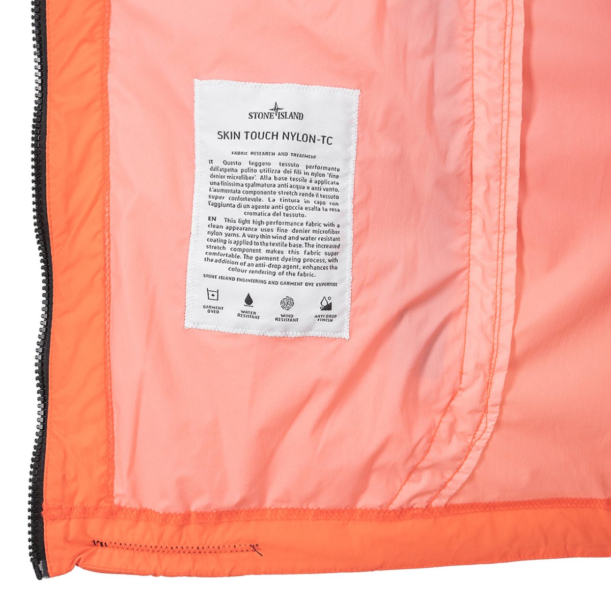 Stone Island Skin Touch Nylon-TC Packable Jacket (Orange) - Allike Store