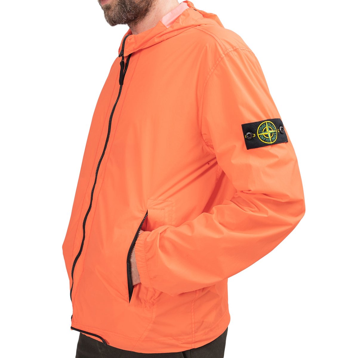 Stone Island Skin Touch Nylon-TC Packable Jacket (Orange) - Allike Store