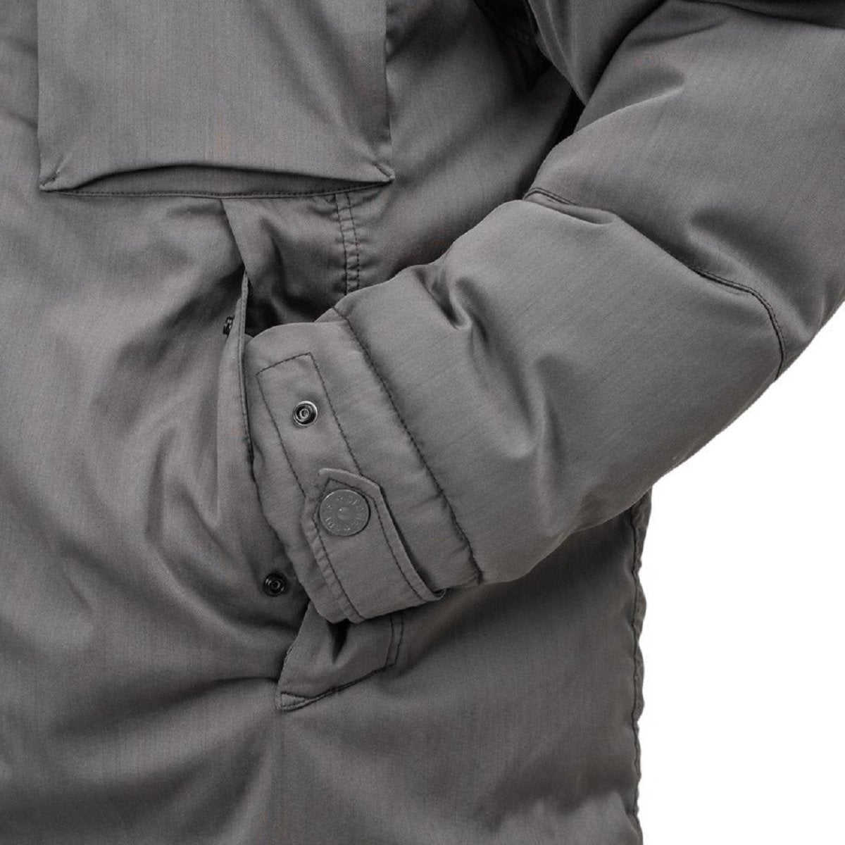 Stone Island Strech Wool Nylon-TC Down Jacket 'Ghost Piece' (Grau) - Allike Store