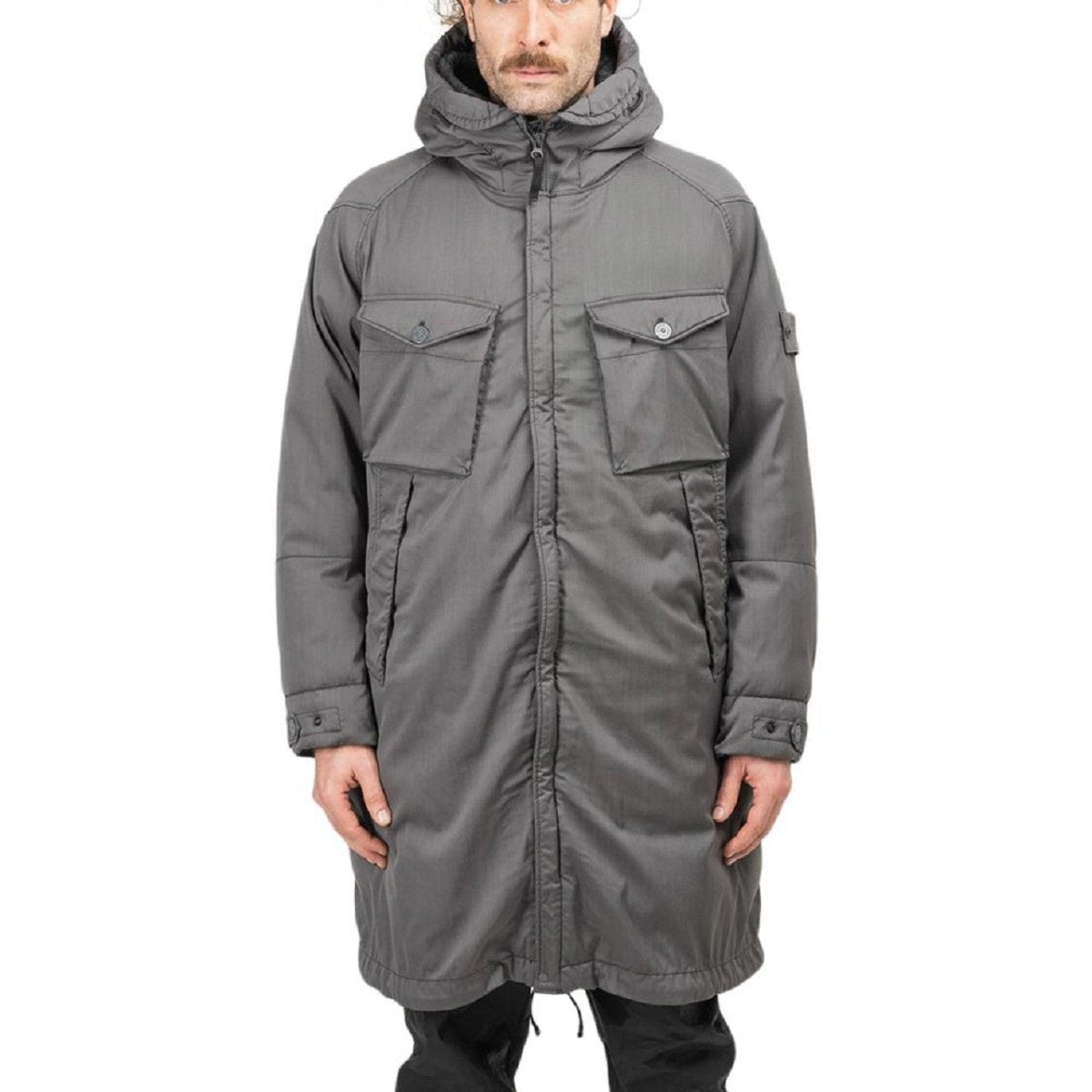 Stone Island Strech Wool Nylon-TC Down Jacket 'Ghost Piece' (Grau) - Allike Store