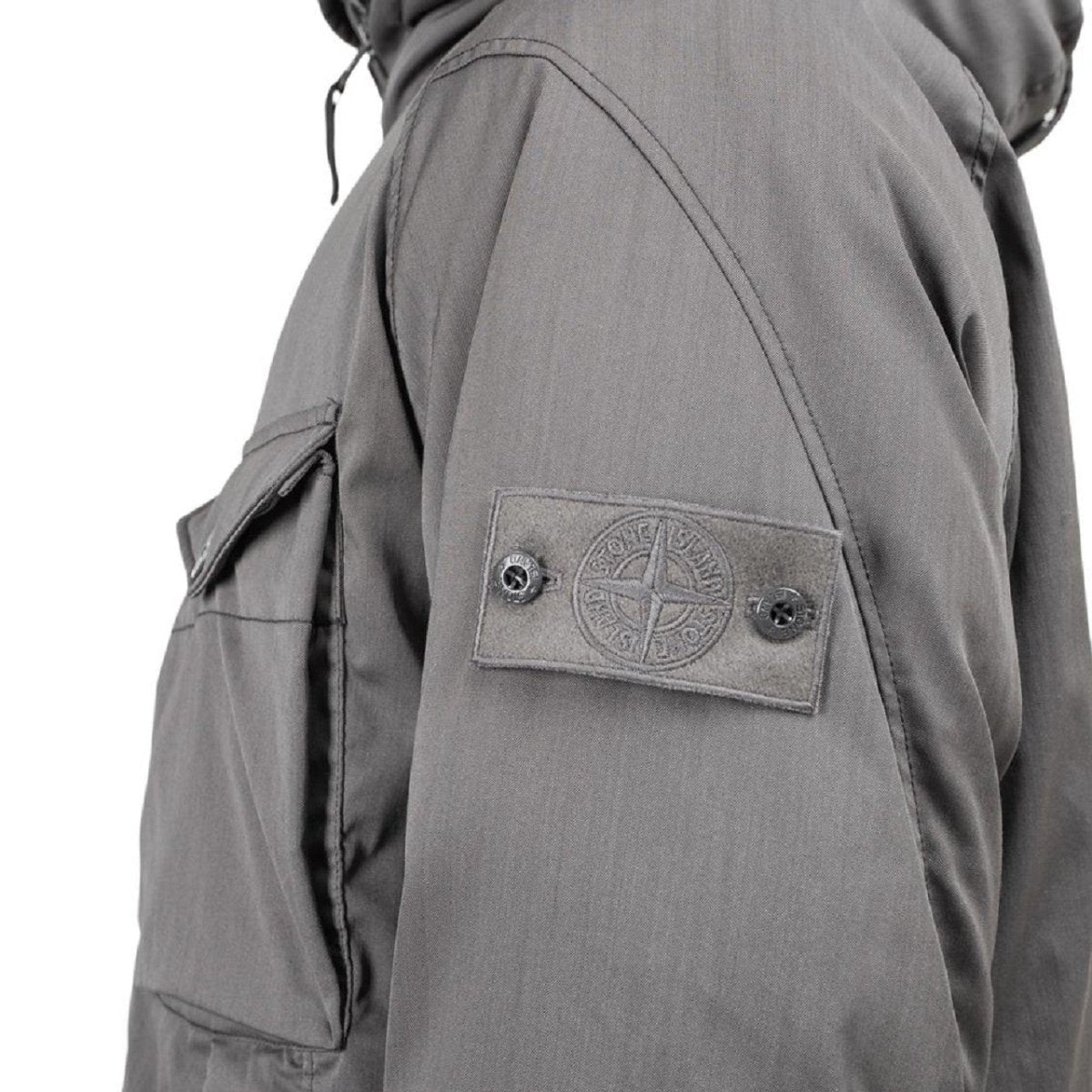 Stone Island Strech Wool Nylon-TC Down Jacket 'Ghost Piece' (Grau) - Allike Store