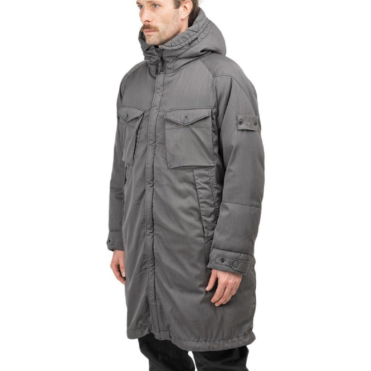 Stone Island Strech Wool Nylon-TC Down Jacket 'Ghost Piece' (Grau) - Allike Store