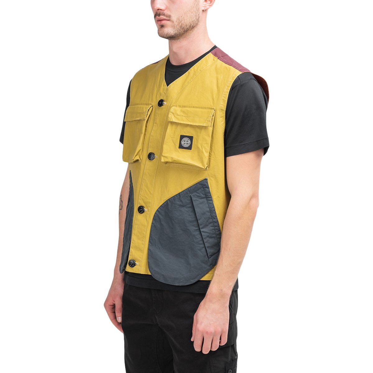 Stone Island Tela Placcata Bicolore Vest (Multi) - Allike Store