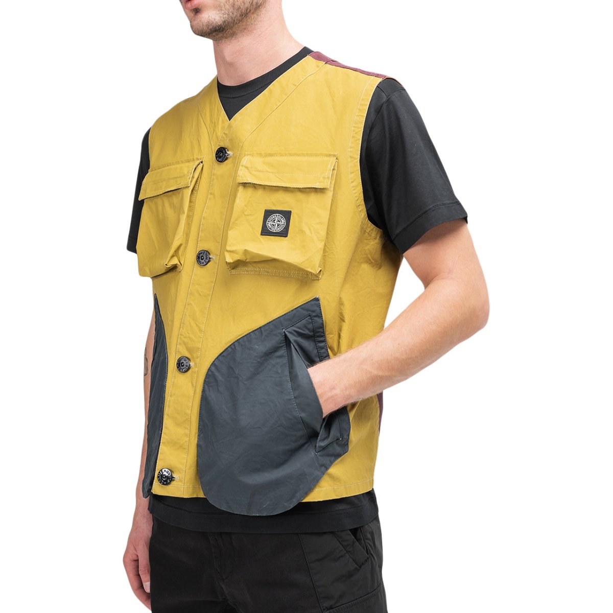 Stone Island Tela Placcata Bicolore Vest (Multi) - Allike Store