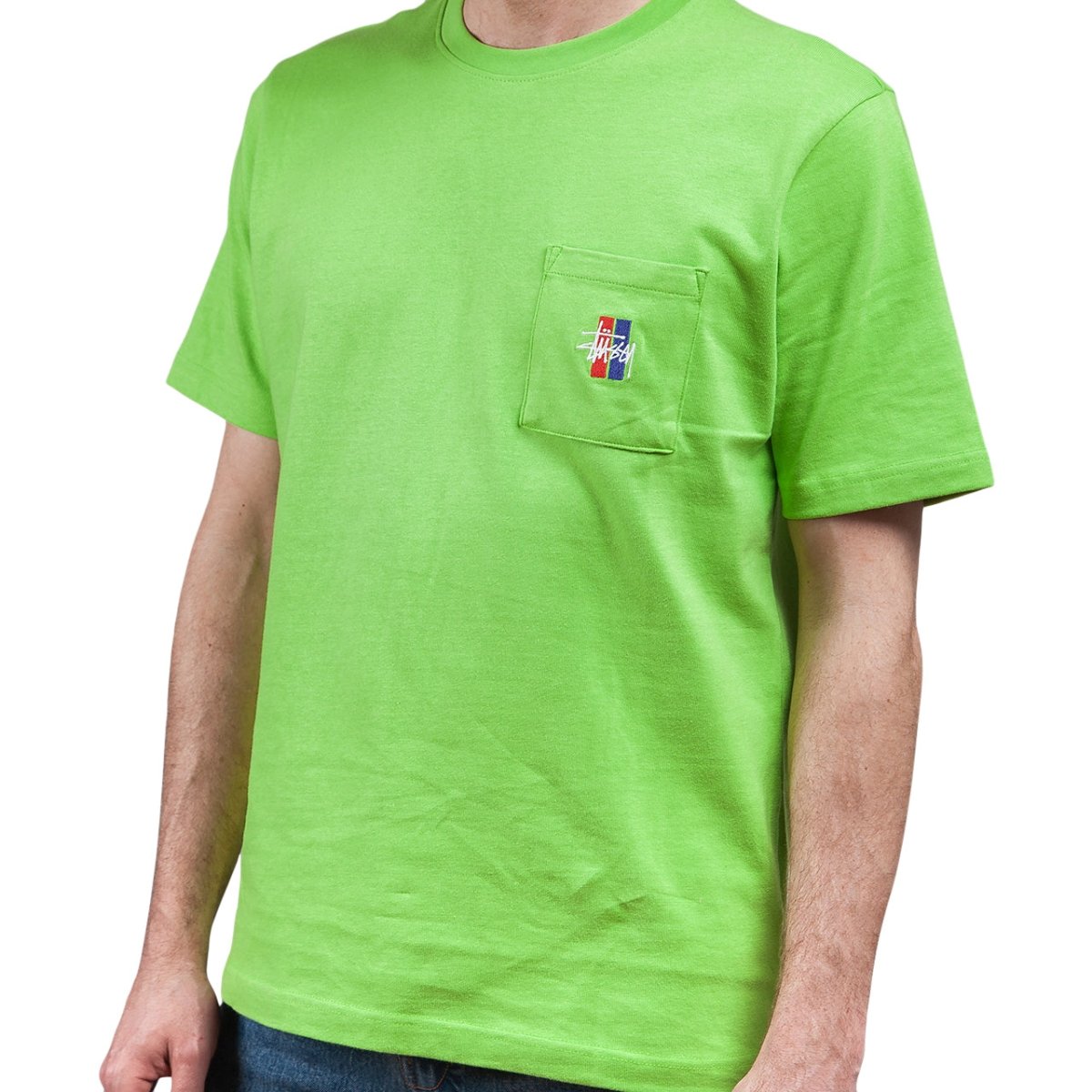 Stüssy 2 Bar Stock Crew (Grün) - Allike Store