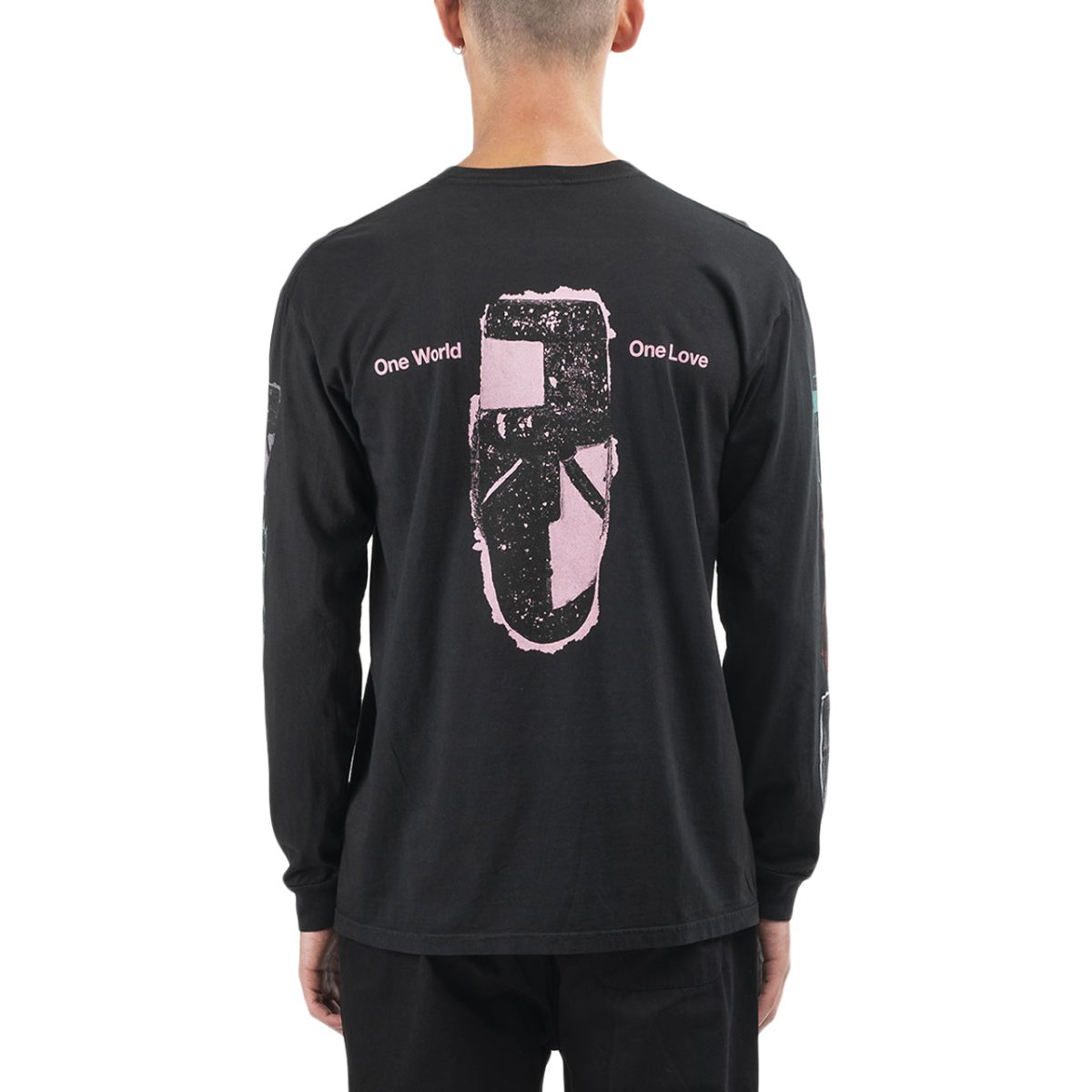 Stüssy Autumn Masks Pig. Dyed LS Tee (Schwarz) - Allike Store